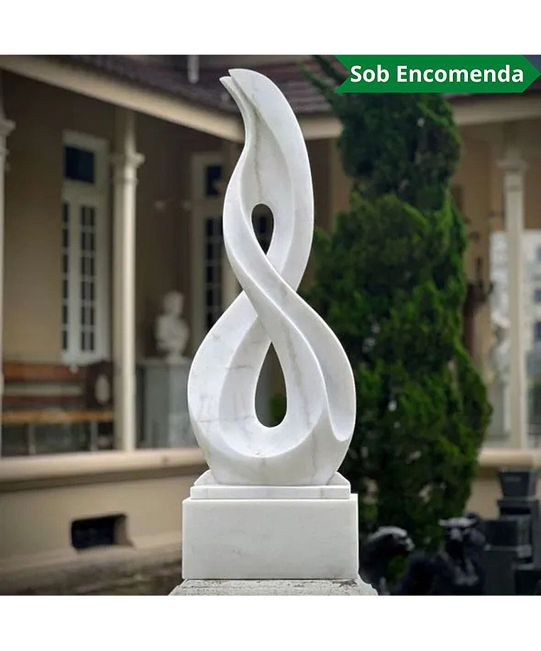 imagem do produto Escultura Eterno Refinado Mármore Branco 150cm - EMP727 Estilo Clássico e Refinado