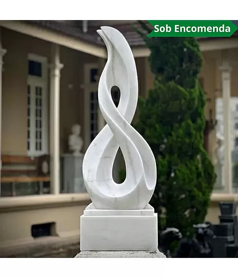 imagem de Escultura Eterno Refinado M�rmore Branco 150cm - EMP727