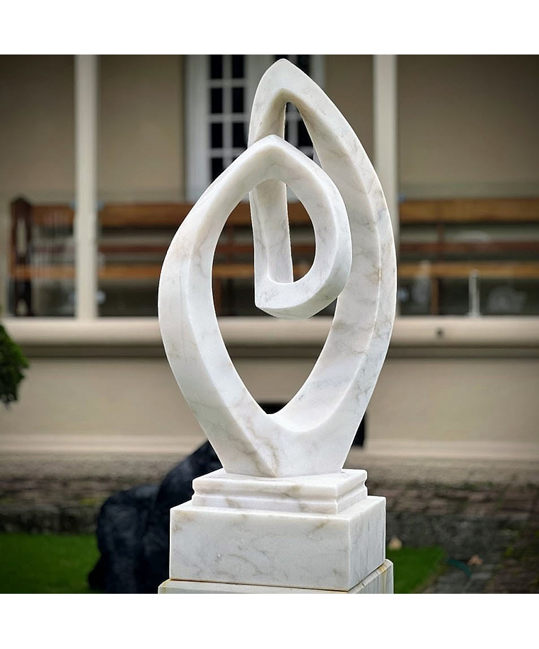 imagem do produto Escultura Fio Contínuo Mármore Branco 120cm - EMP739 Arte Moderna