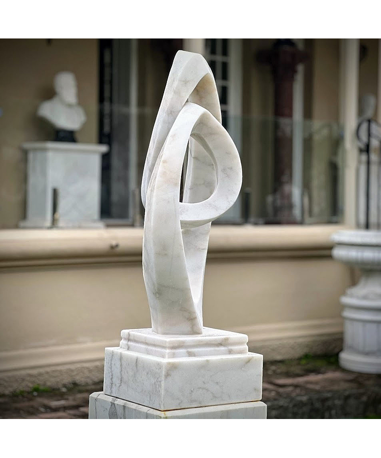 imagem do produto Escultura Fio Contínuo Mármore Branco 120cm - EMP739 Arte Moderna