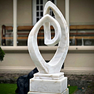 imagem do produto Escultura Fio Contínuo Mármore Branco 120cm - EMP739 Arte Moderna