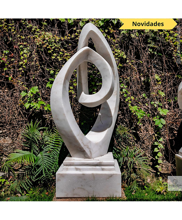 imagem do produto Escultura Fio Cont�nuo M�rmore Branco 120cm - EMP739