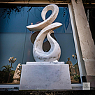 imagem do produto Escultura Fluxo Cont�nuo M�rmore Branco 150cm - EMP743