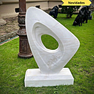 imagem do produto Escultura Fragmento Eterno Mármore Branco 120cm - EMP730 Arte Contemporânea