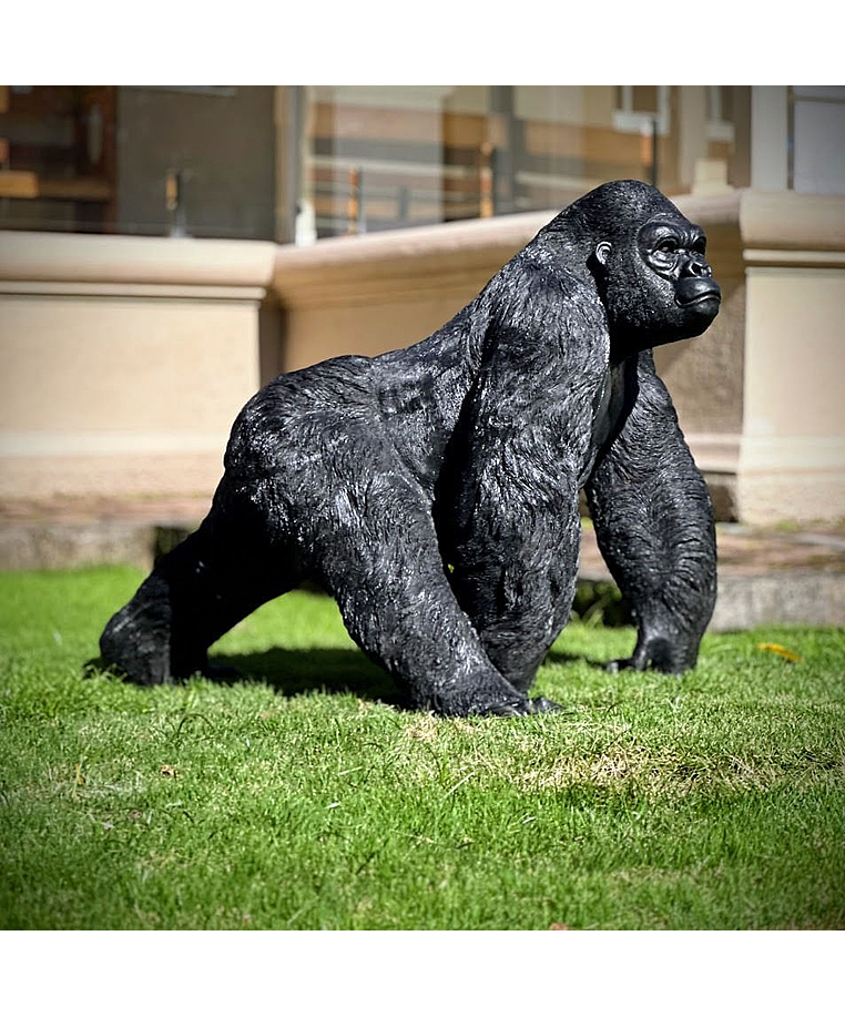 imagem do produto Escultura Gorila Alfa em Bronze 85cm - EBZ750