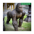 imagem do produto Escultura Gorila de Bronze Andando 105cm - EBZ710