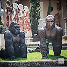 imagem do produto Escultura Gorila de Bronze Andando 105cm - EBZ710