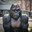 imagem do produto Escultura Gorila de Bronze Sentado 90cm - EBZ709 Elegância e Força