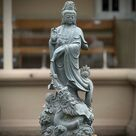 imagem do produto Escultura Guanyin Mármore Verde 100cm - EMP797 Arte Oriental para Ambientes 