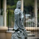 imagem do produto Escultura Guanyin Mármore Verde 100cm - EMP797 Arte Oriental para Ambientes 