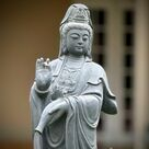 imagem do produto Escultura Guanyin Mármore Verde 100cm - EMP797 Arte Oriental para Ambientes 