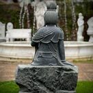 imagem do produto Escultura Guanyin Sentado em M�rmore Verde 100cm - EMP767