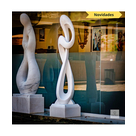 imagem do produto Escultura Harmonia Real Mármore Branco 160cm - EMP736 Elegância para paisagismo