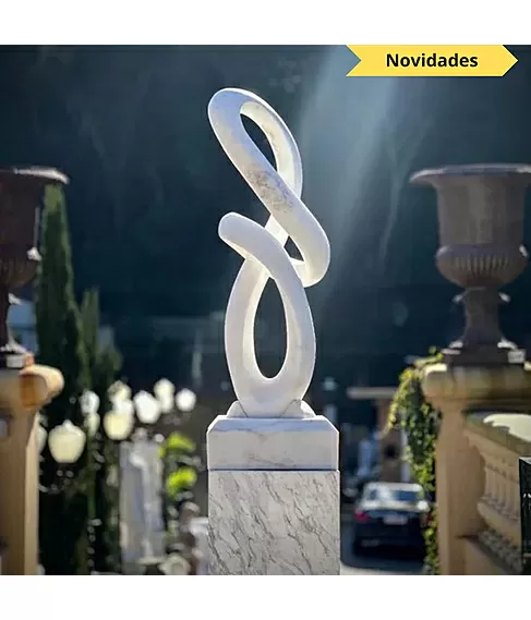 imagem de Escultura Harmonia Real M�rmore Branco 120cm - EMP733