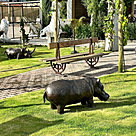 imagem do produto Escultura Hipopótamo em Bronze 45x110cm EBZ560 Presença e Robustez
