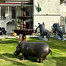 imagem do produto Escultura Hipopótamo em Bronze 45x110cm EBZ560 Presença e Robustez