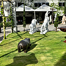 imagem do produto Escultura Hipopótamo em Bronze 45x110cm EBZ560 Presença e Robustez