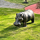 imagem do produto Escultura Hipopótamo em Bronze 45x110cm EBZ560 Presença e Robustez