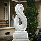 imagem do produto Escultura Infinito Mármore Branco 130cm - EMP731 Elegância Atemporal