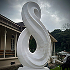 imagem do produto Escultura Infinito Mármore Branco 130cm - EMP731 Elegância Atemporal