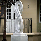 imagem do produto Escultura Infinito Mármore Branco 130cm - EMP731 Elegância Atemporal