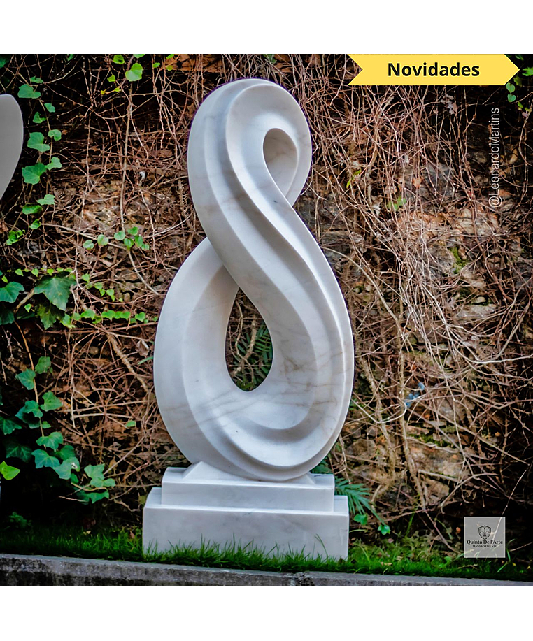 imagem do produto Escultura Infinito Mármore Branco 130cm - EMP731 Elegância Atemporal