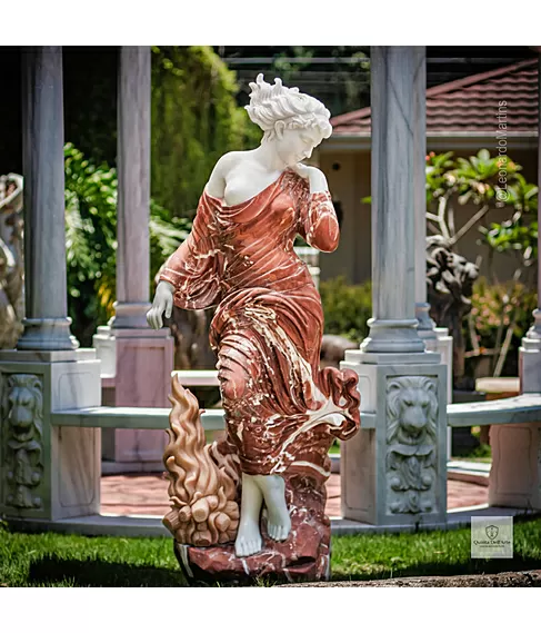 imagem de Escultura Inverno em M�rmore Rosso 160cm - EMP708