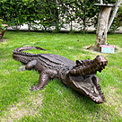 imagem do produto Escultura Jacaré em Bronze 180cm EBZ615 Imponência e Realismo