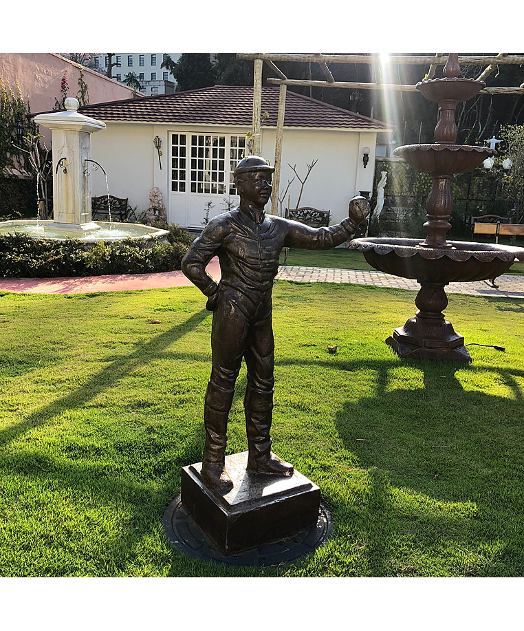 imagem do produto Escultura Jóquei de Ferro Fundido 115cm - VRF115 Arte e Movimento Clássico