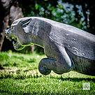 imagem do produto Escultura Jaguar Mármore Preto 46cm - EMP714 Elegância e Força Clássica