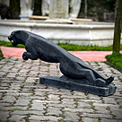 imagem do produto Escultura Jaguar M�rmore Preto 46cm - EMP714