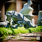 imagem do produto Escultura Jaguar M�rmore Preto 46cm - EMP714