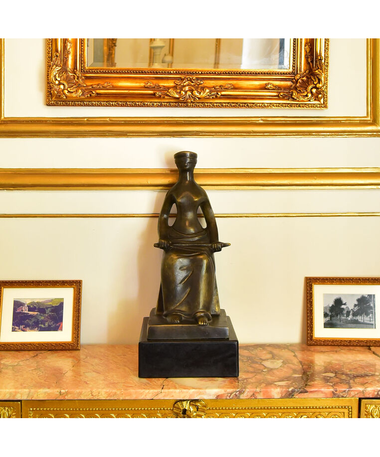 imagem do produto Escultura Justiça em Bronze 59cm EBZ536 Simbolismo e Elegância
