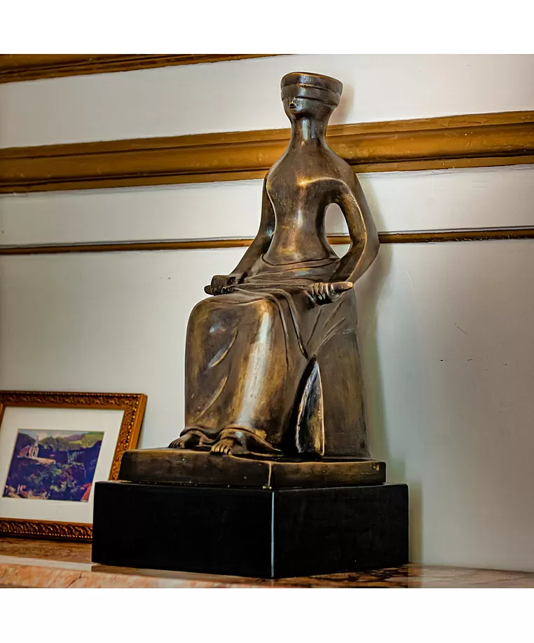 imagem do produto Escultura Justiça em Bronze 59cm EBZ536 Simbolismo e Elegância
