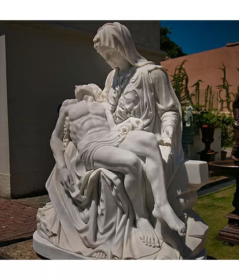 imagem de Escultura Lá Pietá em Mármore 140cm - IMP342 Emoção e Arte Sacra