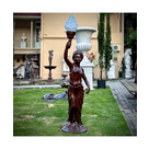 imagem do produto Escultura Lady Luminária em Ferro Fundido 125cm - EF239D Elegância e Funcionalidade