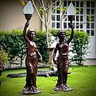 imagem do produto Escultura Lady Luminária em Ferro Fundido 125cm - EF239D Elegância e Funcionalidade
