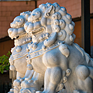 imagem do produto Escultura Leão Chinês em Mármore 100cm EMP493