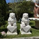 imagem do produto Escultura Leão Chinês em Mármore 100cm EMP493