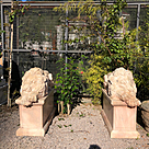 imagem do produto Escultura Leão Dormindo em Mármore Rosado 100cm EMP202 Serenidade e Elegância