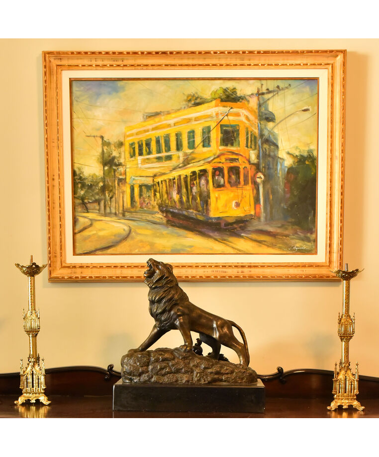 imagem do produto Escultura Leão em Bronze 54cm EBZ535 Elegância e Presença