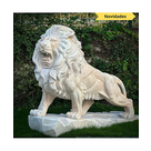 imagem do produto Escultura Leão em Mármore Rosa 145cm - EMP449E Presença Sofisticada