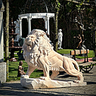 imagem do produto Escultura Leão em Mármore Rosa 145cm - EMP449E Presença Sofisticada