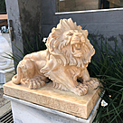imagem do produto Escultura Leão em Mármore Rosa 80cm EMP274 Elegância e Delicadeza