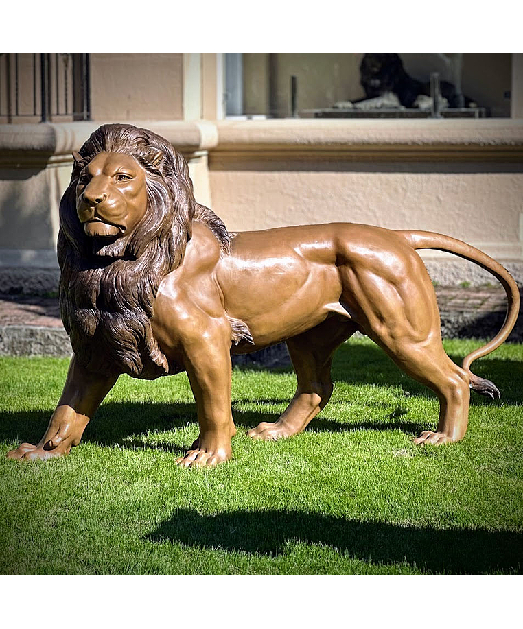 imagem do produto Escultura Leão Praça da Republica Paris em Bronze 125cm - EBZ392 Obra Imponente