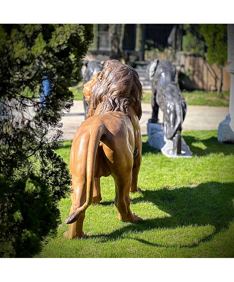 imagem do produto Escultura Leão Praça da Republica Paris em Bronze 125cm - EBZ392 Obra Imponente