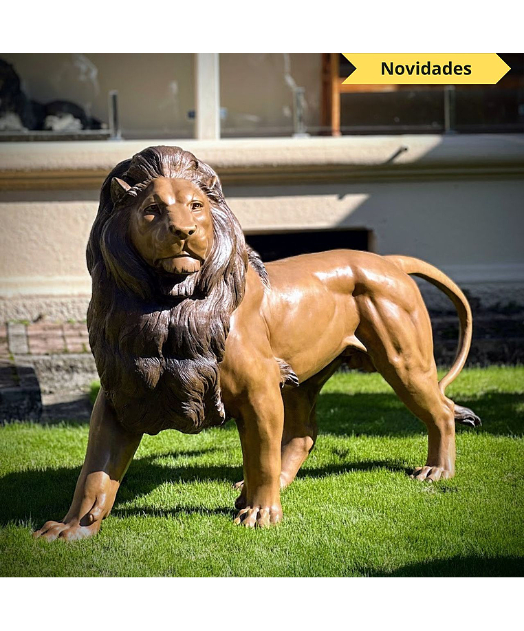imagem do produto Escultura Leão Praça da Republica Paris em Bronze 125cm - EBZ392 Obra Imponente