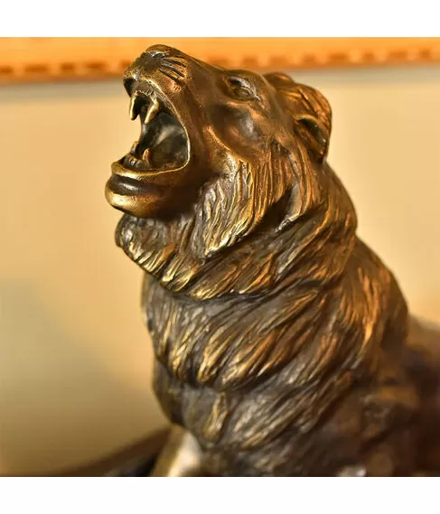 imagem de Escultura Le�o de Bronze 54cm - EBZ535