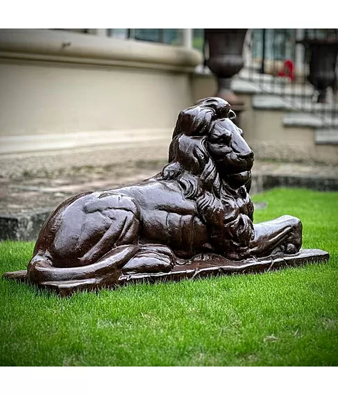 imagem de Escultura Le�o de Ferro Fundido 73cm - VRF029D