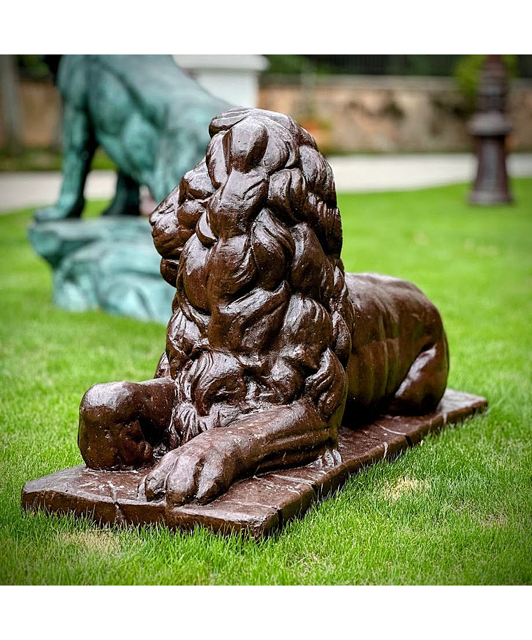 imagem do produto Escultura Le�o de Ferro Fundido 73cm - VRF029D